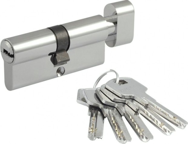 Личинка замка НОРА-М STD Al ЛПВ-70 (35-35) с вертушкой "Хром" [15540]