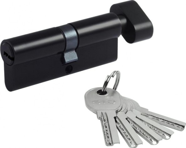 Личинка замка НОРА-М STD Al ЛПВ-80 (40-40) с вертушкой "Черная" [19071]