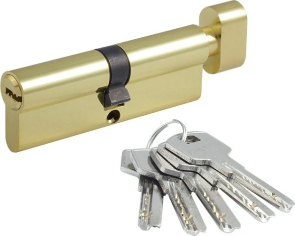 Личинка замка НОРА-М STD Al ЛПВ-90 (45-45) с вертушкой "Золото" [16561]
