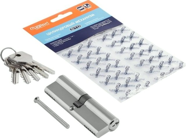 Личинка замка НОРА-М STD Z Л-100 (50-50) "Хром" [19014]