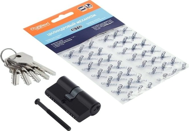 Личинка замка НОРА-М STD Z Л-60 (30-30) "Черная" [18569]