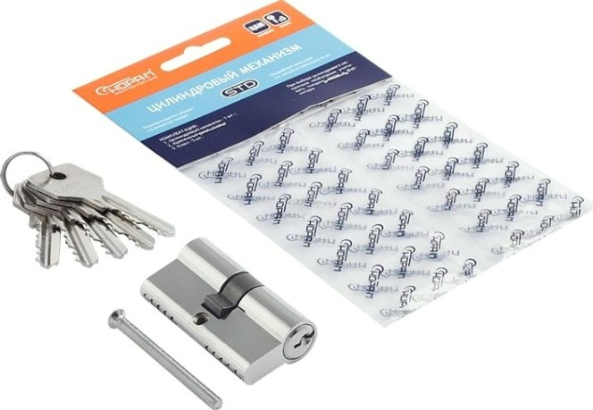 Личинка замка НОРА-М STD Z Л-60 (30-30) "Хром" [15203]