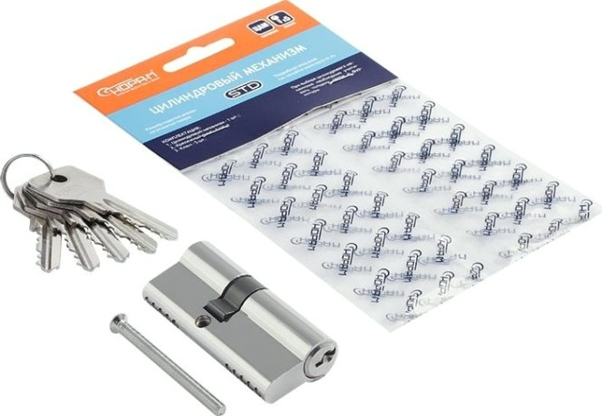 Личинка замка НОРА-М STD Z Л-70 (40-30) ассиметр. "Хром" [15330]