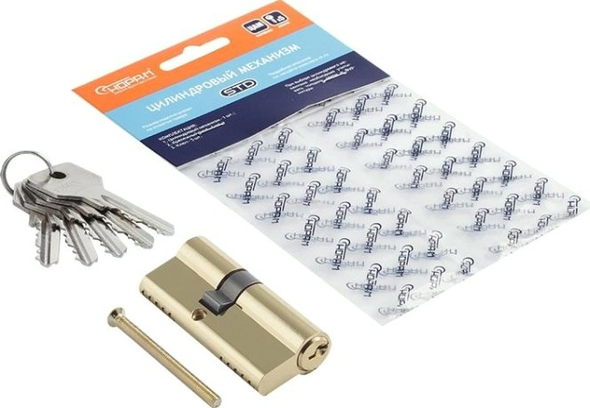 Личинка замка НОРА-М STD Z Л-70 (40-30) ассиметр. "Золото" [15329]