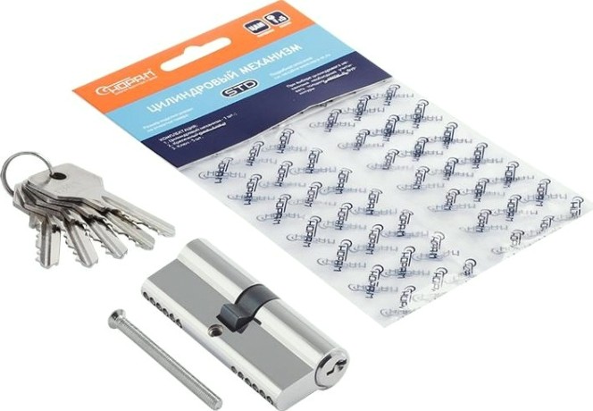 Личинка замка НОРА-М STD Z Л-80 (40-40) "Хром" [15283]