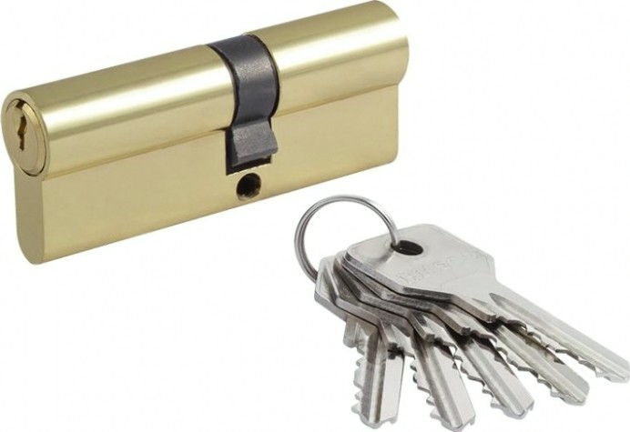 Личинка замка НОРА-М STD Z Л-80 (45-35) ассиметр. "Золото" [15331]