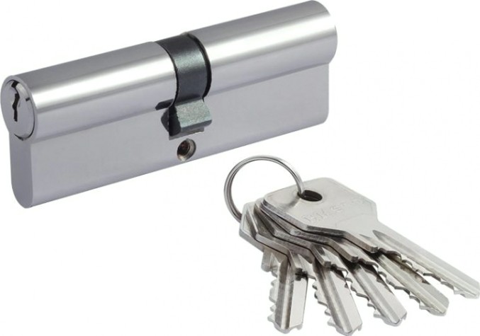 Личинка замка НОРА-М STD Z Л-90 (45-45) "Хром" [15421]