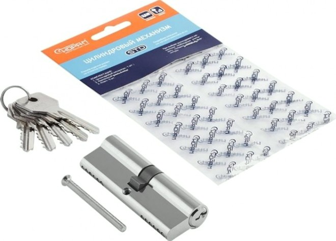 Личинка замка НОРА-М STD Z Л-90 (45-45) "Хром" [15421]