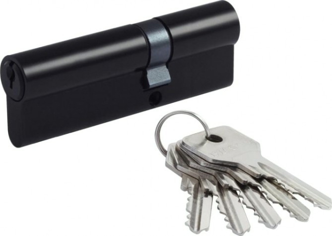 Личинка замка НОРА-М STD Z Л-90 (55-35) ассиметр. "Черная" [19012]