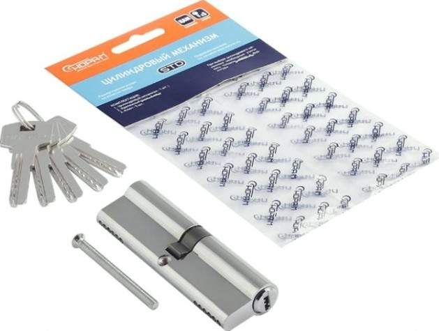 Личинка замка НОРА-М STD Z ЛП-100 (50-50) "Хром" [18902]