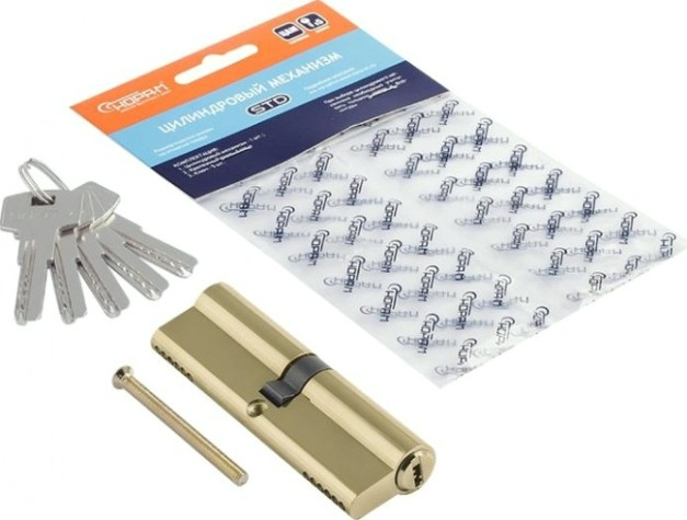 Личинка замка НОРА-М STD Z ЛП-100 (50-50) "Золото" [19019]