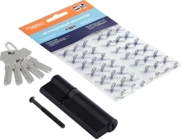 Личинка замка НОРА-М STD Z ЛП-110 (60-50) ассиметр. "Черная" [19107]