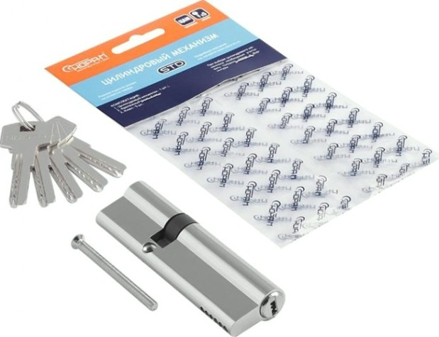 Личинка замка НОРА-М STD Z ЛП-110 (60-50) ассиметр. "Хром" [19106]