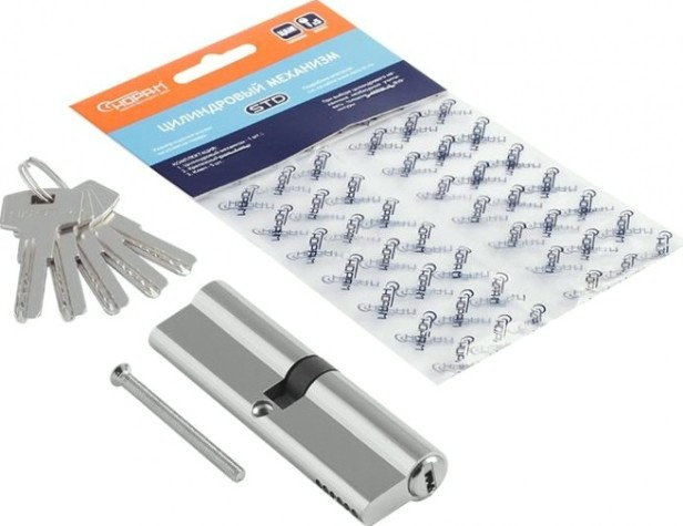 Личинка замка НОРА-М STD Z ЛП-120 (60-60) "Хром" [19108]