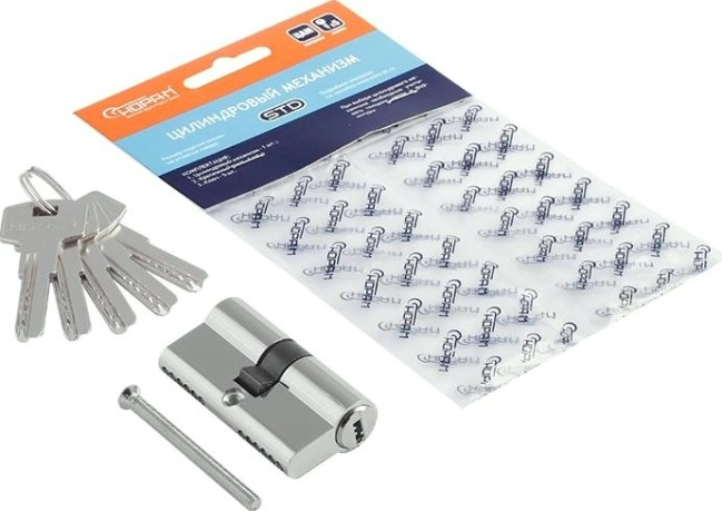 Личинка замка НОРА-М STD Z ЛП-60 (30-30) "Хром" [16101]