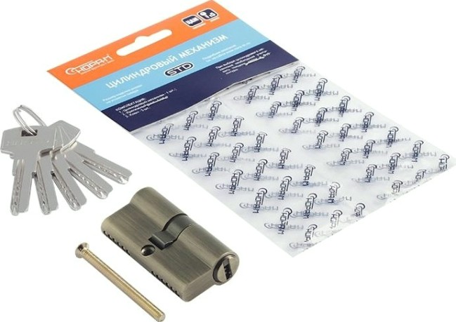 Личинка замка НОРА-М STD Z ЛП-60 (30-30) "Старая бронза" [18503]