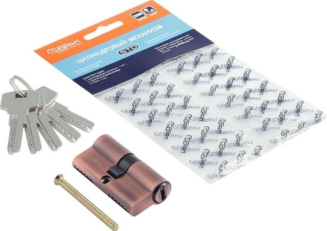 Личинка замка НОРА-М STD Z ЛП-60 (30-30) "Старая медь" [18504]