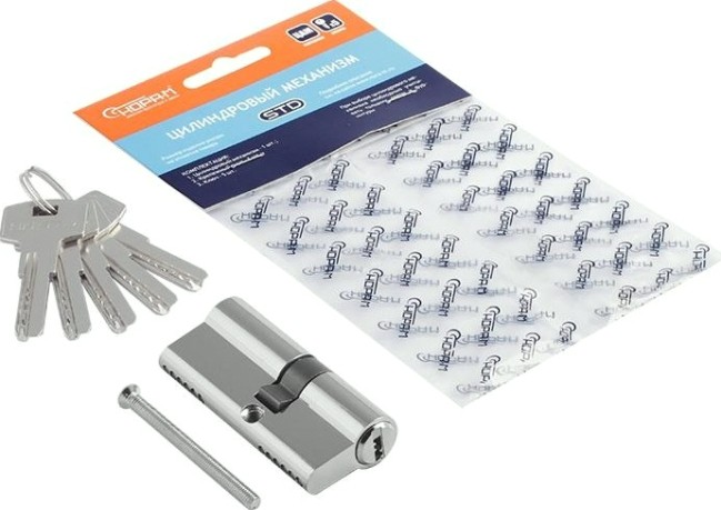 Личинка замка НОРА-М STD Z ЛП-70 (40-30) ассиметр. "Хром" [18415]