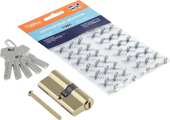 Личинка замка НОРА-М STD Z ЛП-70 (40-30) ассиметр. "Золото" [18414]