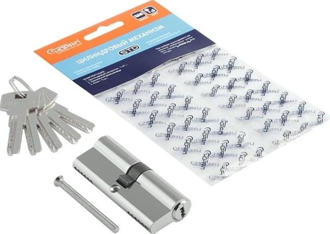 Личинка замка НОРА-М STD Z ЛП-80 (40-40) "Хром" [15531]