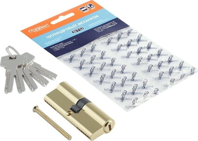 Личинка замка НОРА-М STD Z ЛП-80 (40-40) "Золото" [15516]