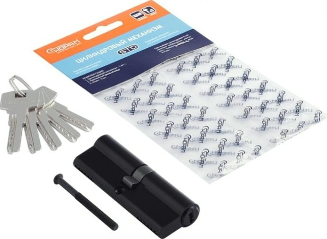 Личинка замка НОРА-М STD Z ЛП-90 (45-45) "Черная" [18901]