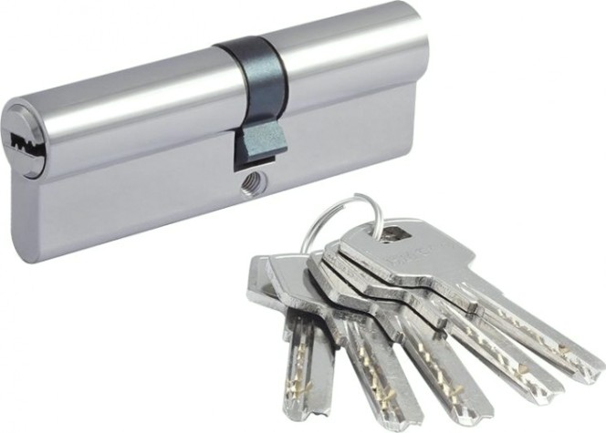 Личинка замка НОРА-М STD Z ЛП-90 (50-40) ассиметр. "Хром" [18419]