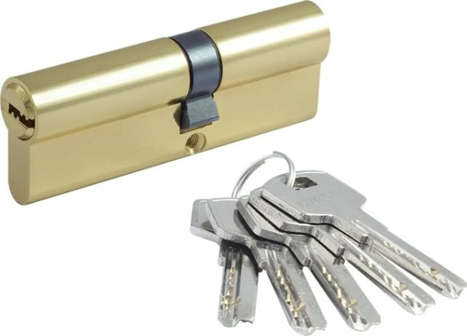 Личинка замка НОРА-М STD Z ЛП-90 (50-40) ассиметр. "Золото" [18418]