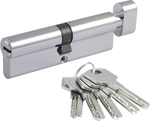 Личинка замка НОРА-М STD Z ЛПВ-100 (50-50) с вертушкой "Хром" [18723]