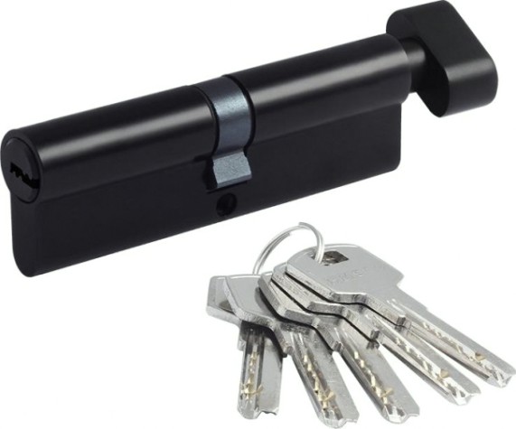 Личинка замка НОРА-М STD Z ЛПВ-110 (55-55) с вертушкой "Черная" [19111]