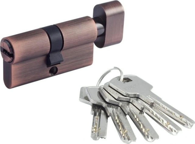 Личинка замка НОРА-М STD Z ЛПВ-60 (30-30) с вертушкой "Старая медь" [18668]