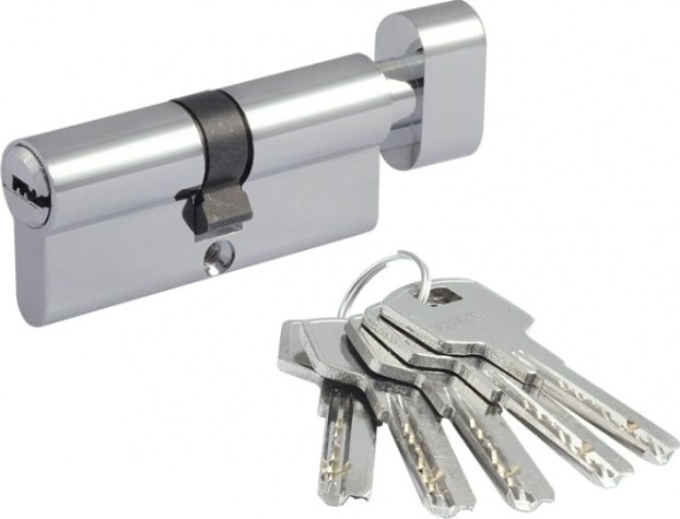 Личинка замка НОРА-М STD Z ЛПВ-70 (35-35) с вертушкой "Хром" [15549]