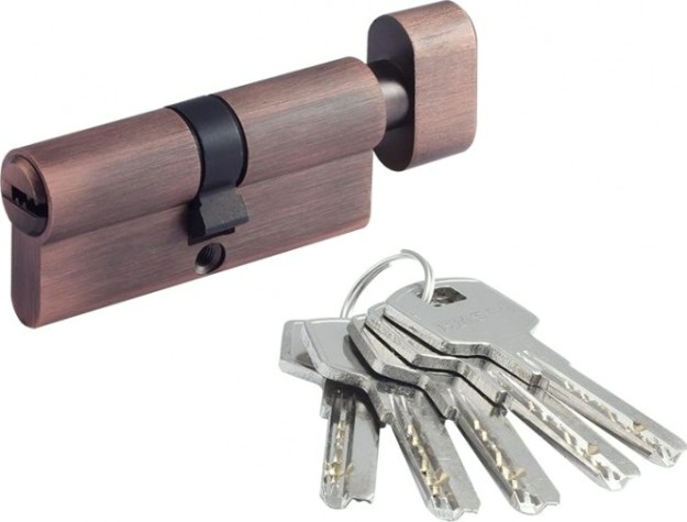 Личинка замка НОРА-М STD Z ЛПВ-70 (35-35) с вертушкой "Старая медь" [18670]