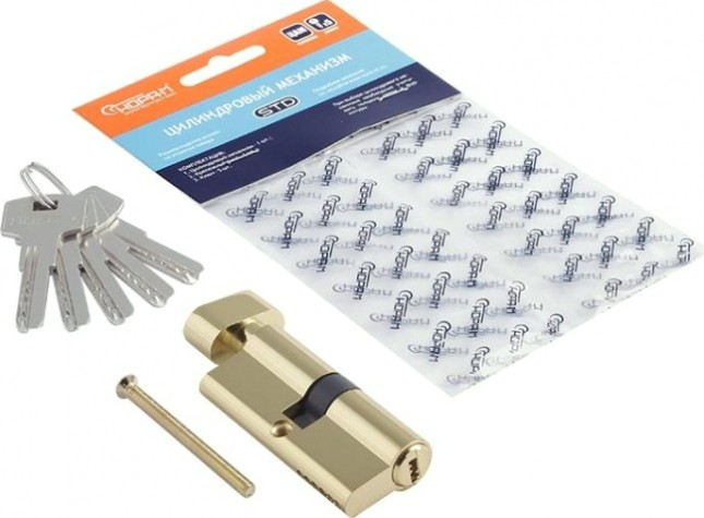 Личинка замка НОРА-М STD Z ЛПВ-70 (35-35) с вертушкой "Золото" [16077]