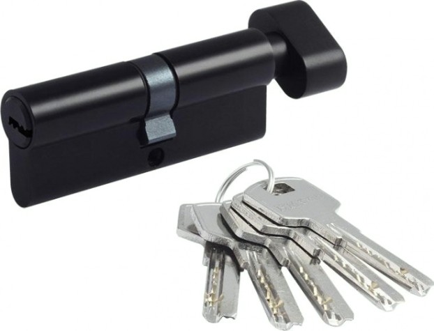 Личинка замка НОРА-М STD Z ЛПВ-80 (40-40) с вертушкой "Черная" [18903]