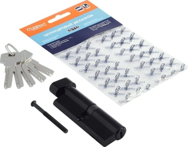 Личинка замка НОРА-М STD Z ЛПВ-90 (45-45) с вертушкой "Черная" [18904]