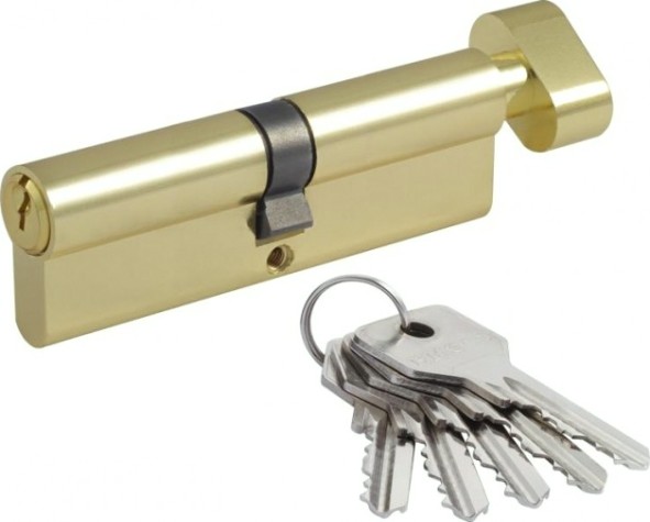 Личинка замка НОРА-М STD Z ЛВ-100 (50-50) с вертушкой "Золото" [19017]