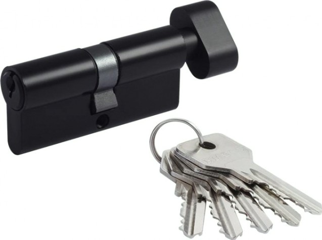 Личинка замка НОРА-М STD Z ЛВ-70 (35-35) с вертушкой "Черная" [18572]