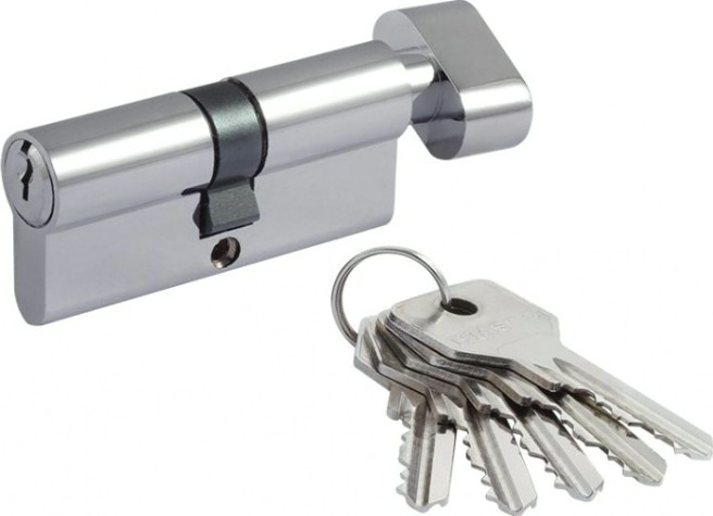 Личинка замка НОРА-М STD Z ЛВ-70 (35-35) с вертушкой "Хром" [15418]