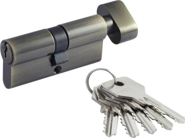 Личинка замка НОРА-М STD Z ЛВ-70 (35-35) с вертушкой "Старая бронза" [16160]