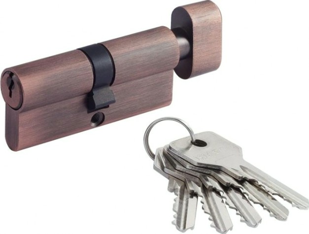 Личинка замка НОРА-М STD Z ЛВ-70 (35-35) с вертушкой "Старая медь" [18664]