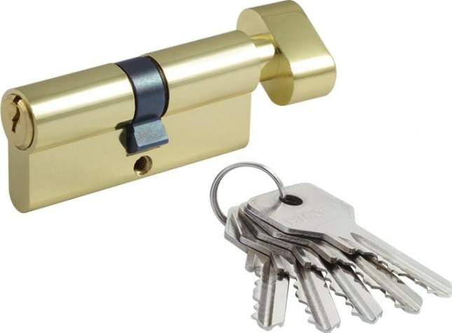 Личинка замка НОРА-М STD Z ЛВ-70 (35-35) с вертушкой "Золото" [15417]