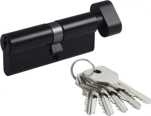 Личинка замка НОРА-М STD Z ЛВ-80 (40-40) с вертушкой "Черная" [19015]