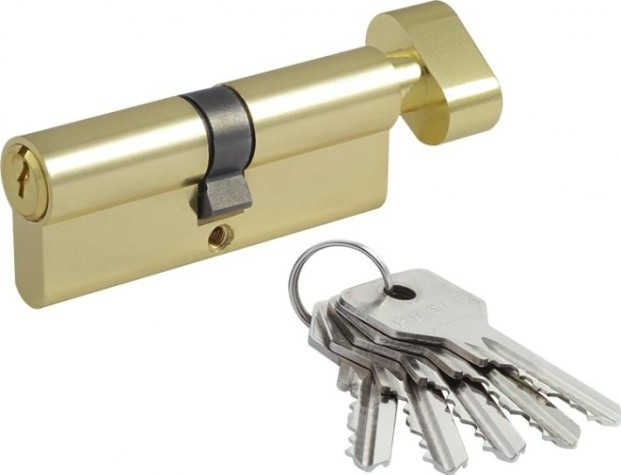 Личинка замка НОРА-М STD Z ЛВ-80 (40-40) с вертушкой "Золото" [15419]