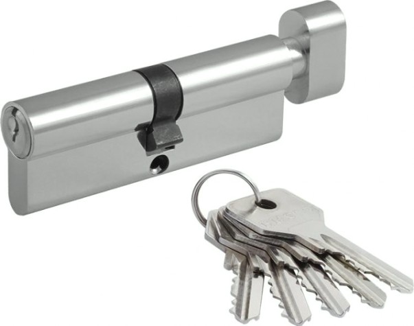 Личинка замка НОРА-М STD Z ЛВ-90 (45-45) с вертушкой "Хром" [15545]