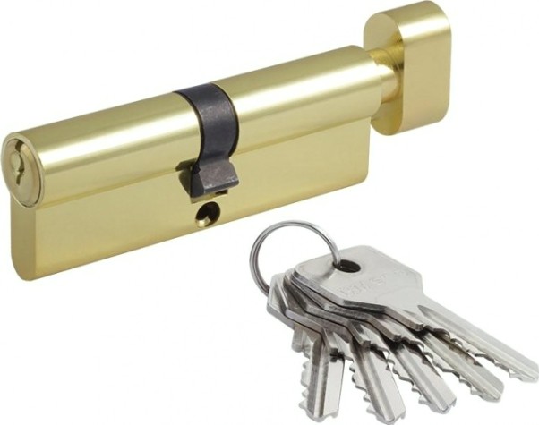 Личинка замка НОРА-М STD Z ЛВ-90 (45-45) с вертушкой "Золото" [15563]