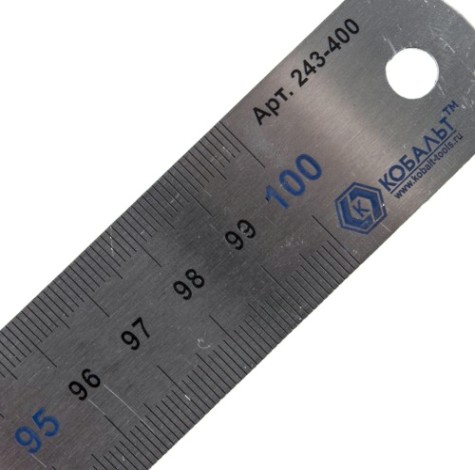 Линейка Кобальт 243-400 1000 × 28 × 0.7 мм, нерж.сталь Линейка Кобальт 243-400 1000 × 28 × 0.7 мм, нерж.сталь