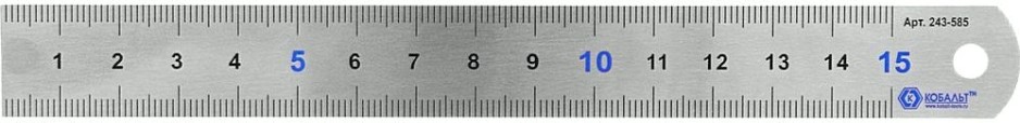 Линейка Кобальт 243-585 150 × 19 × 0.7 мм, нерж.сталь Линейка Кобальт 243-585 150 × 19 × 0.7 мм, нерж.сталь