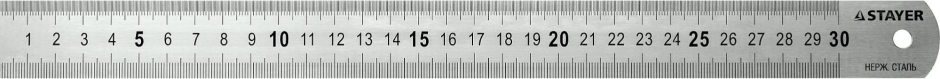 Линейка STAYER PROFI нержавеющая, двухсторонняя гравированная шкала, 0, [3427-030_z01]