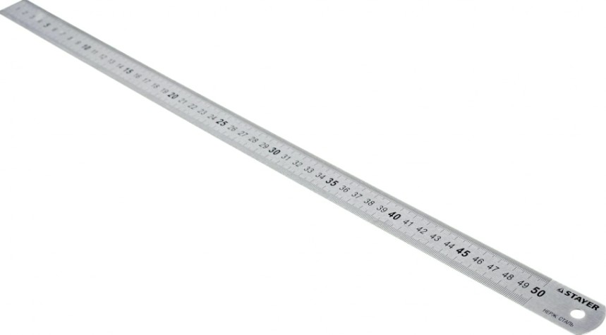 Линейка STAYER PROFI нержавеющая, двухсторонняя гравированная шкала, 0, [3427-050_z01]